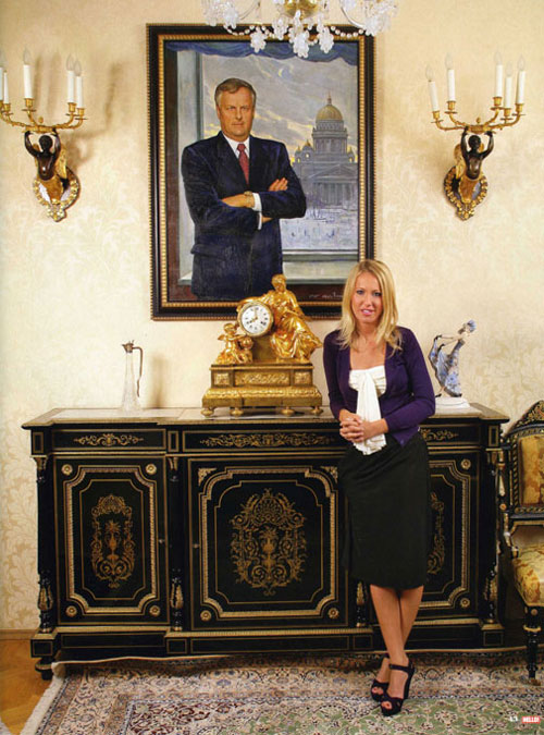 Ксения Собчак в своей петербургскокй квартире на наб.Мойки